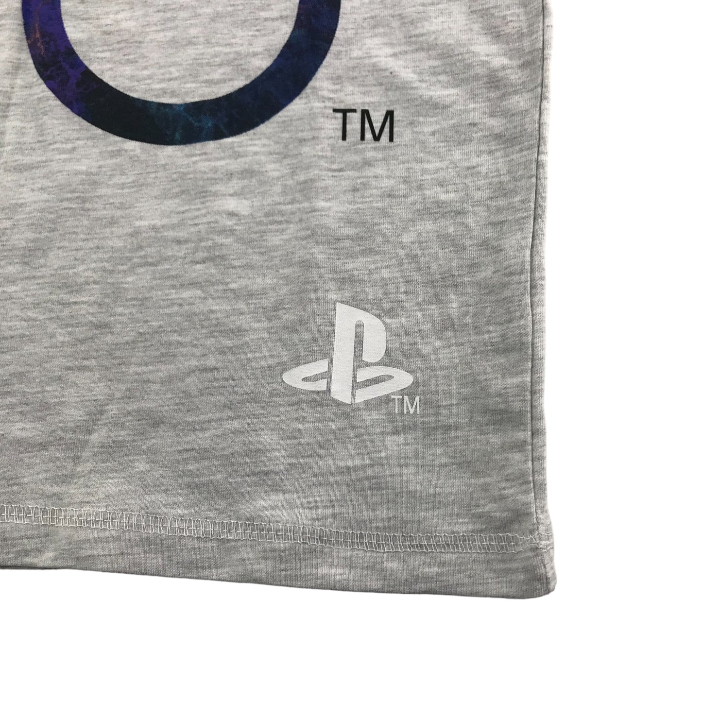 George T-Shirt Age 8 Grey Short Sleeve PlayStation Buttons Graphic