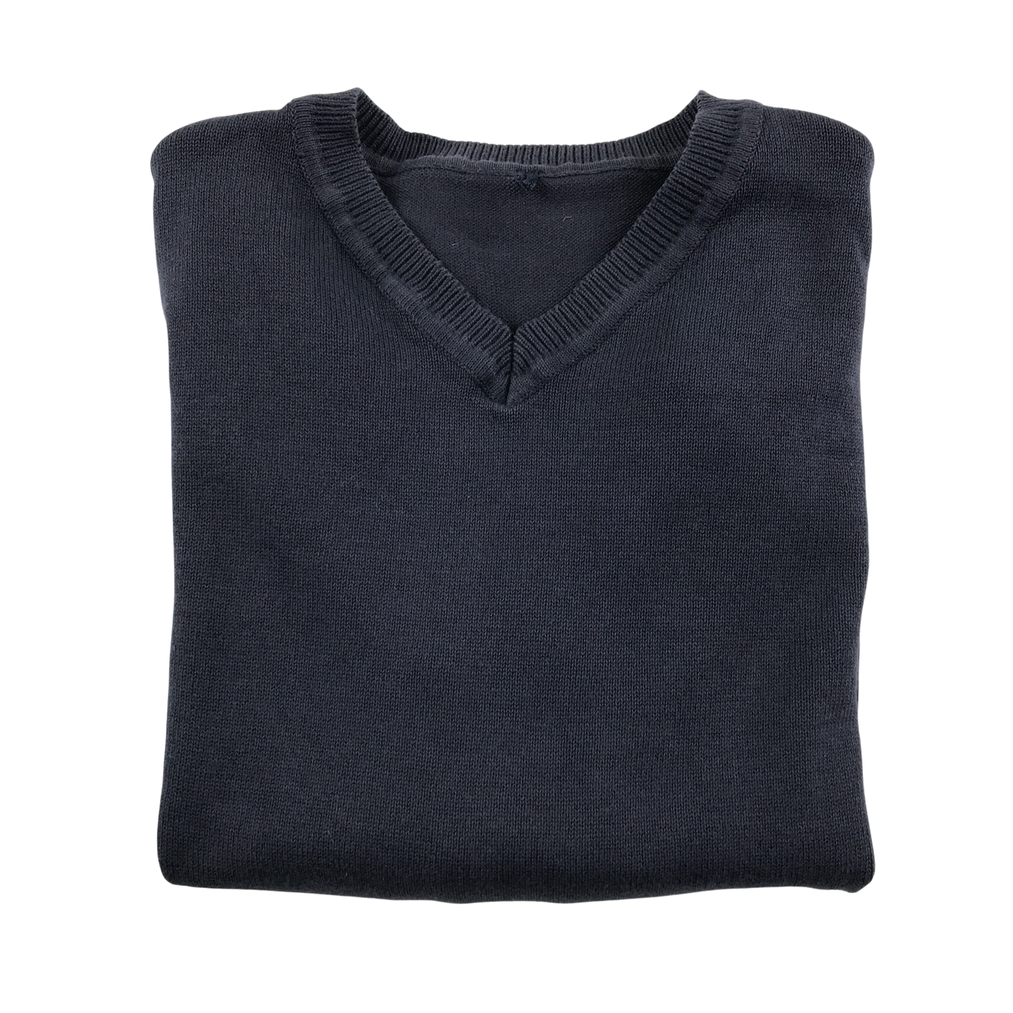 Navy blue v-neck school jumper
