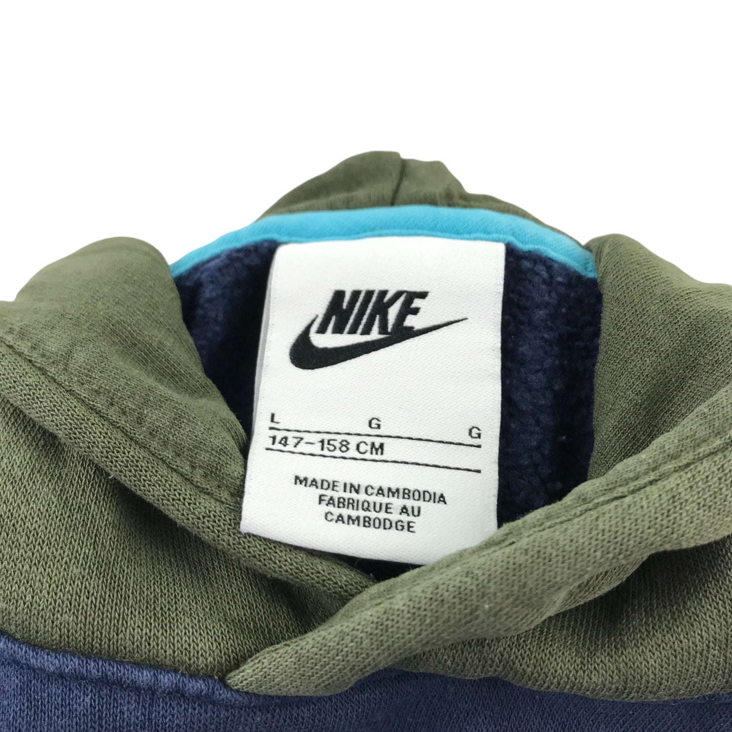 Nike hoodie 11-13 years navy and khaki pullover sweater