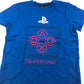 Primark T-Shirt Age 9 Blue Short Sleeve PlayStation Buttons Graphic