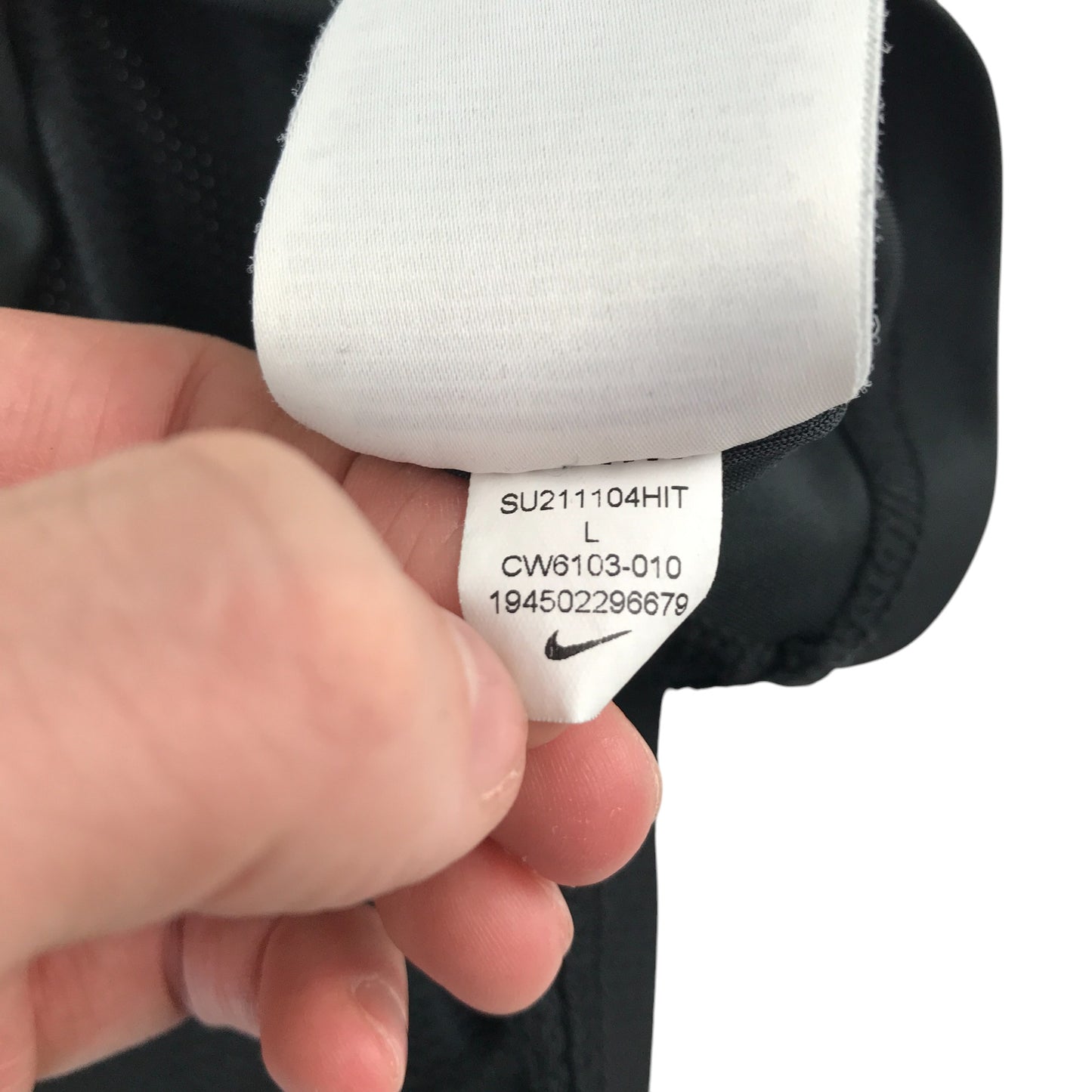 Nike sport top 11-12 years black with white detailing on sleeves