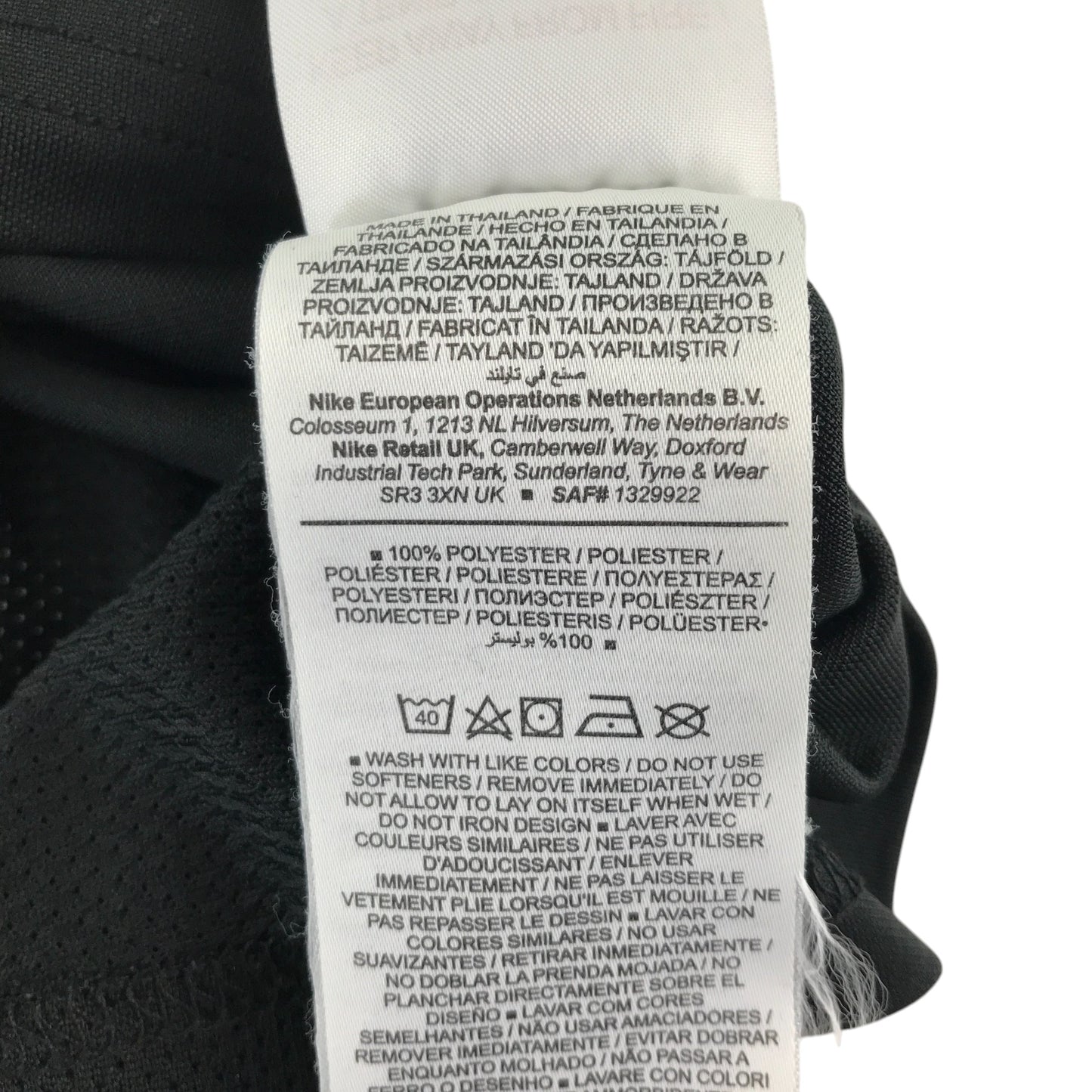 Nike sport top 11-12 years black with white detailing on sleeves