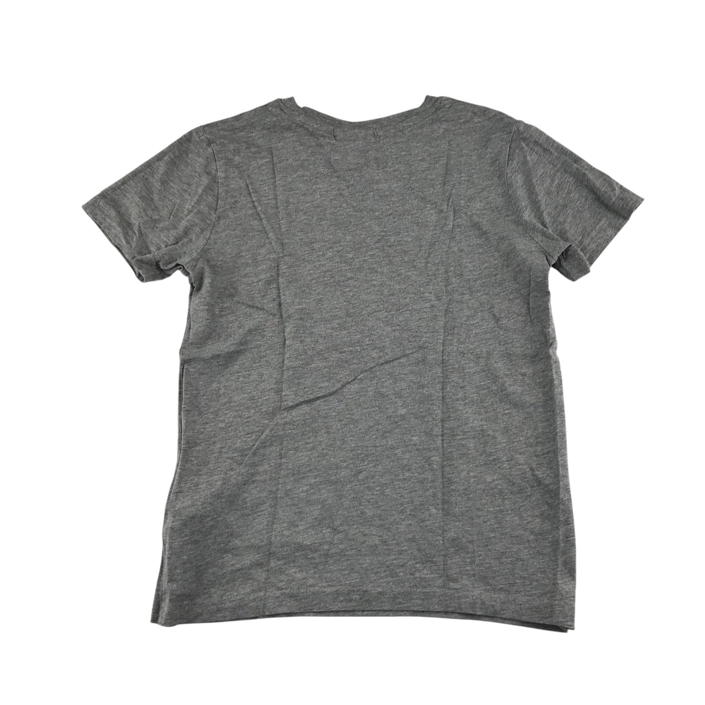 Lonsdale t-shirt 7-8 years grey plain short sleeve cotton blend