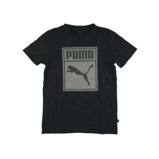 Puma t-shirt 11-12 years black plain with large logo