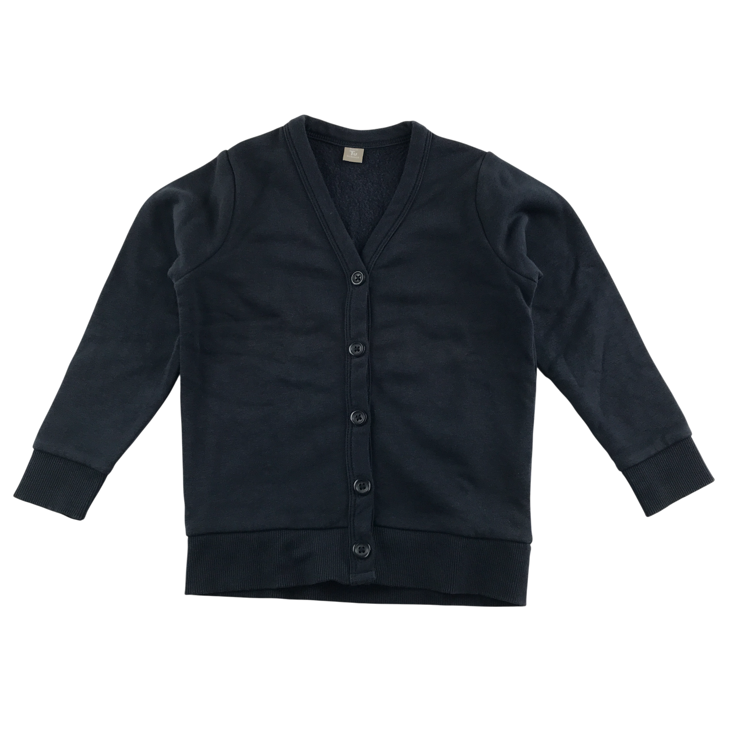 Navy blue jersey school cardigan