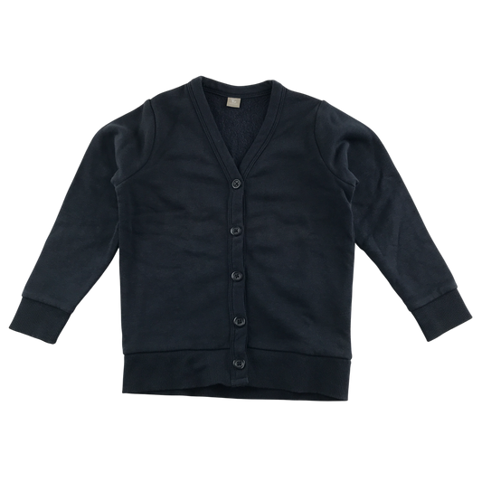 Navy blue jersey school cardigan