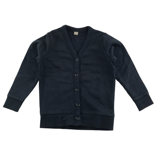 Navy girls jersey school cardigan