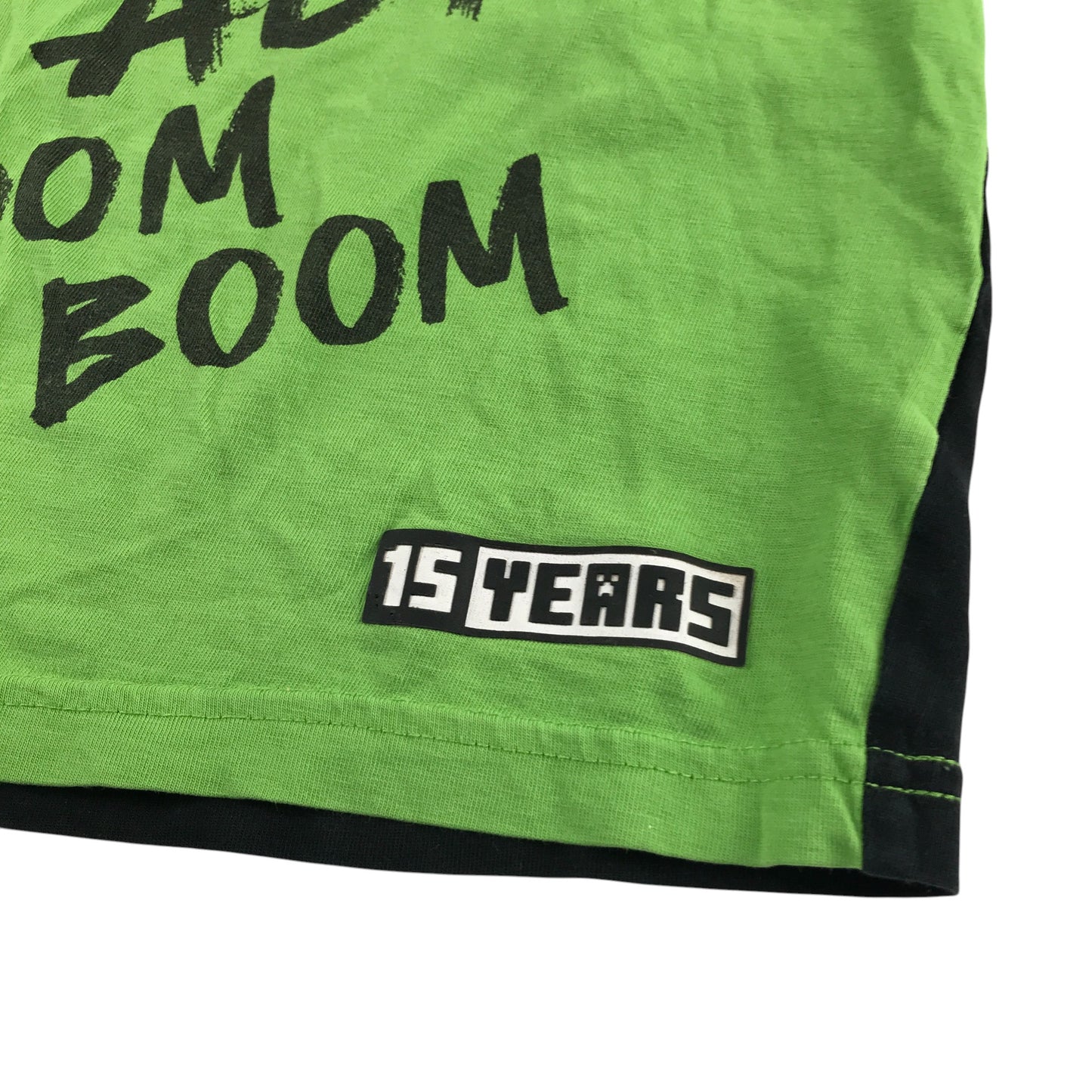 F&F t-shirt 7-8 years green and black short sleeve Minecraft cotton