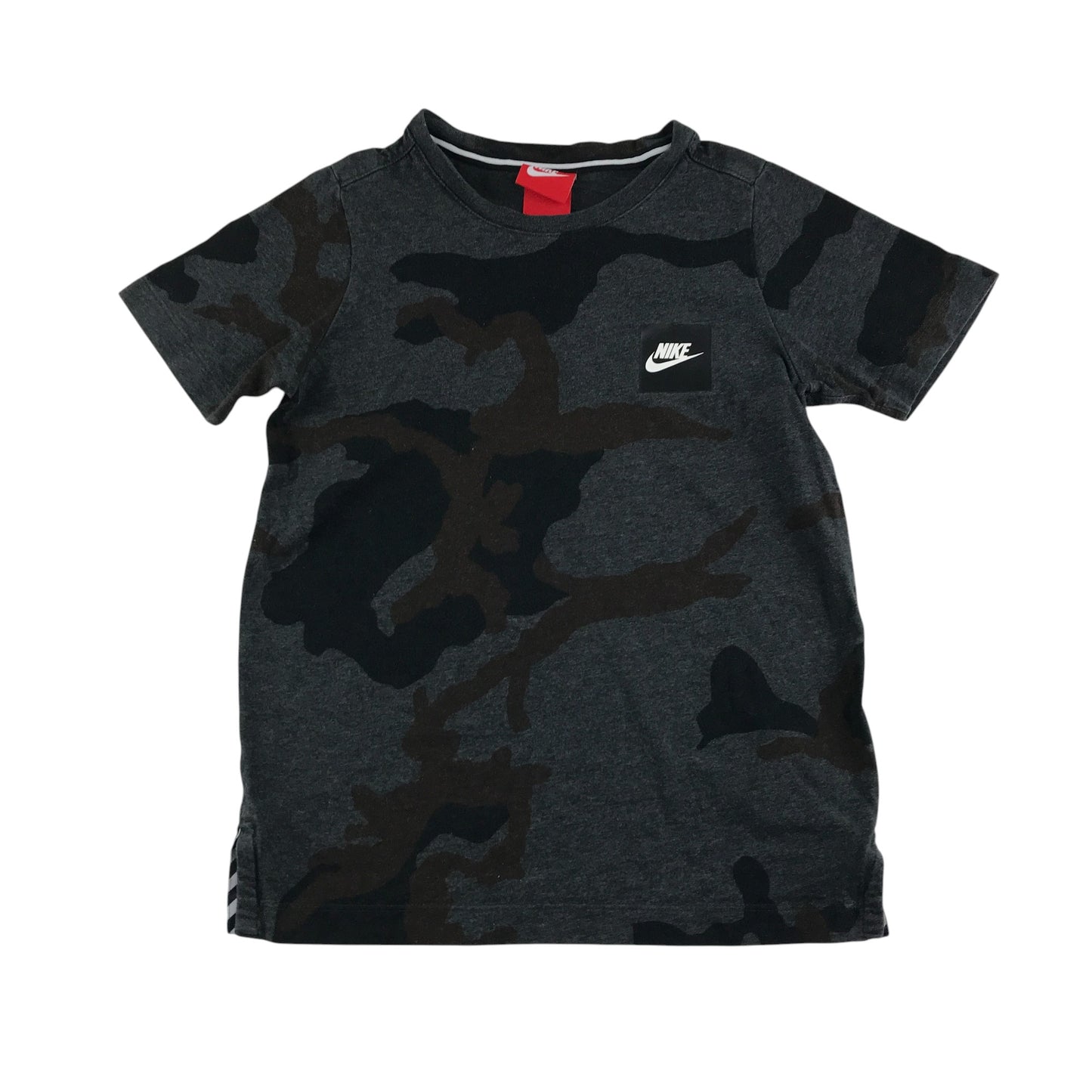Nike t-shirt 8-10 years dark grey graphic pattern short sleeve cotton
