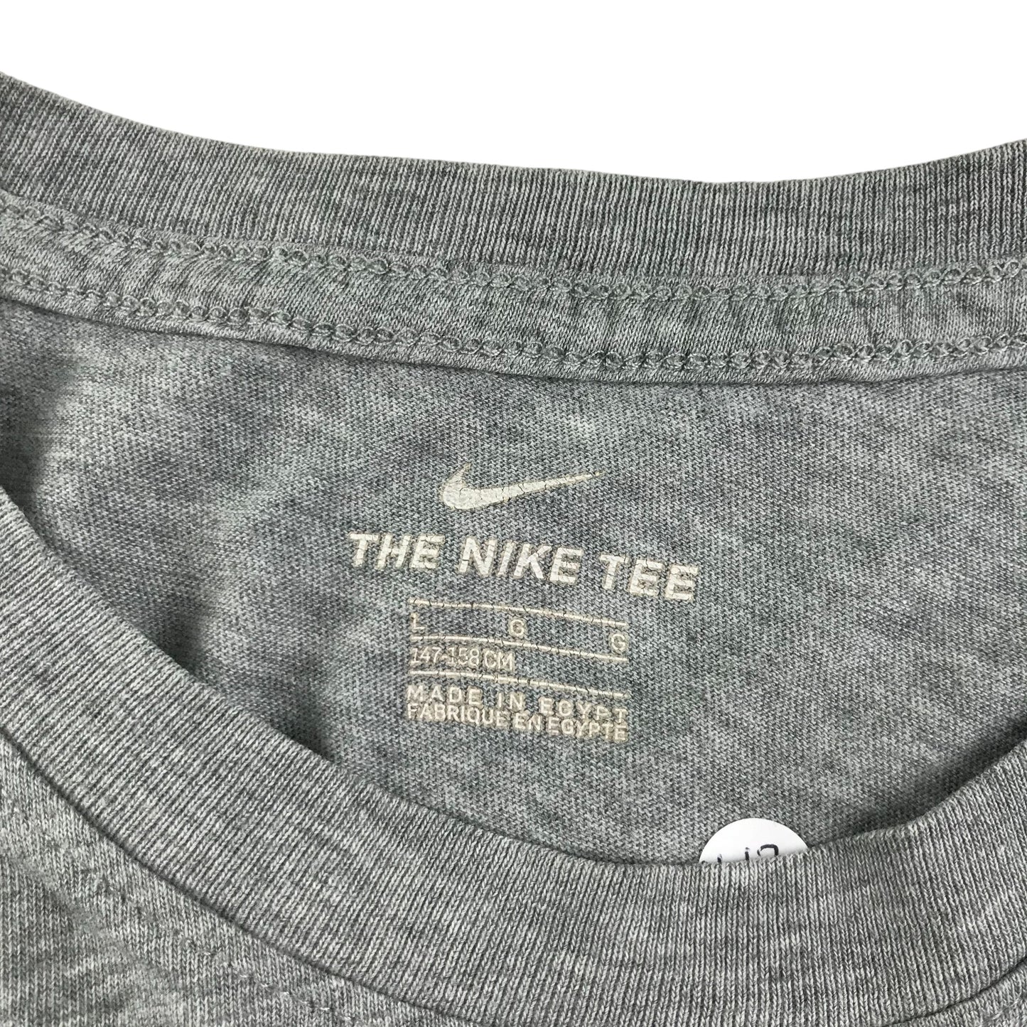 Nike t-shirt 11-12 years grey plain with logo Cotton