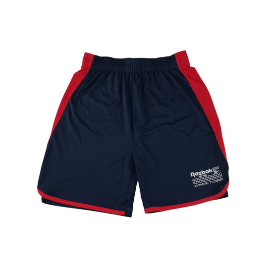 Reebok sport shorts 12-13 years navy with red detailing