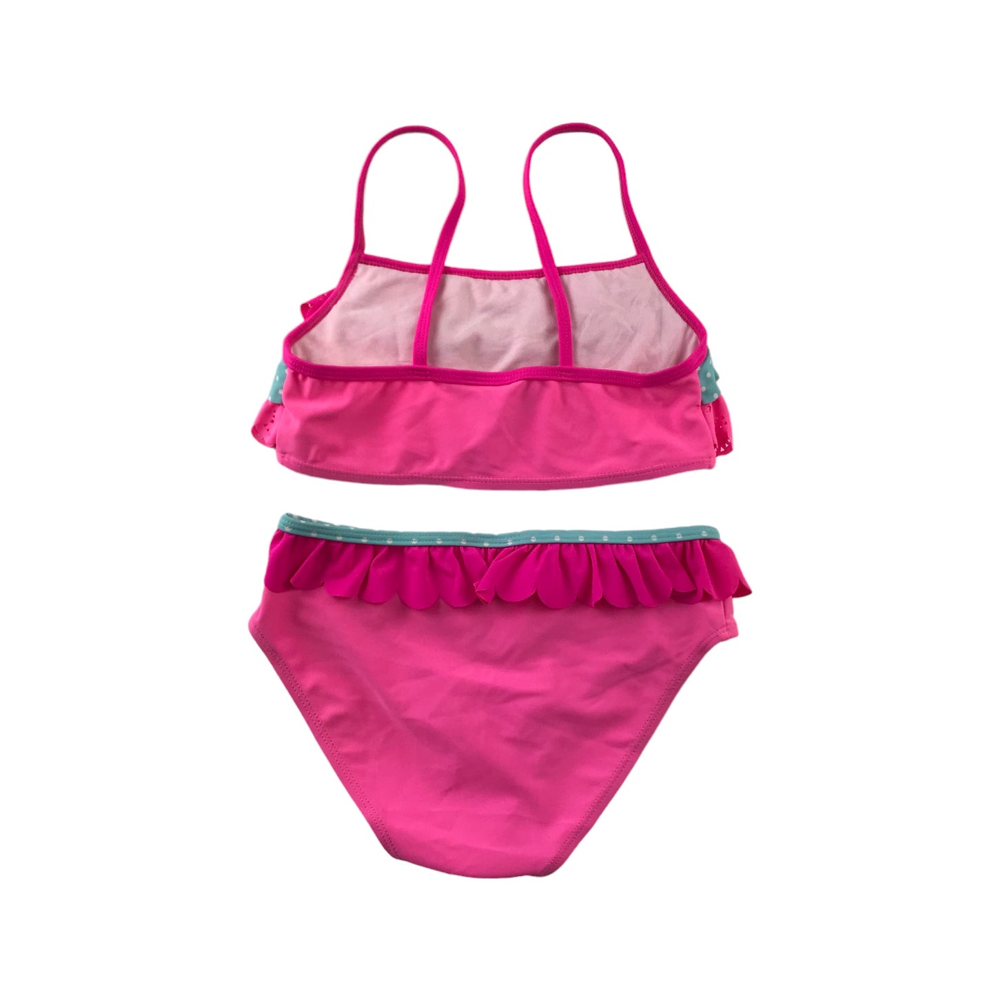 Accessorize Bikini Age 9 Pink and Blue Frilled Detail 2-Piece Set