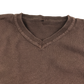 Brown v-neck school jumper
