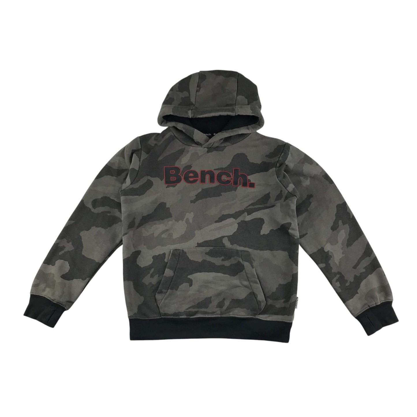 Bench hoodie 11-12 years grey and khaki camo pattern pullover