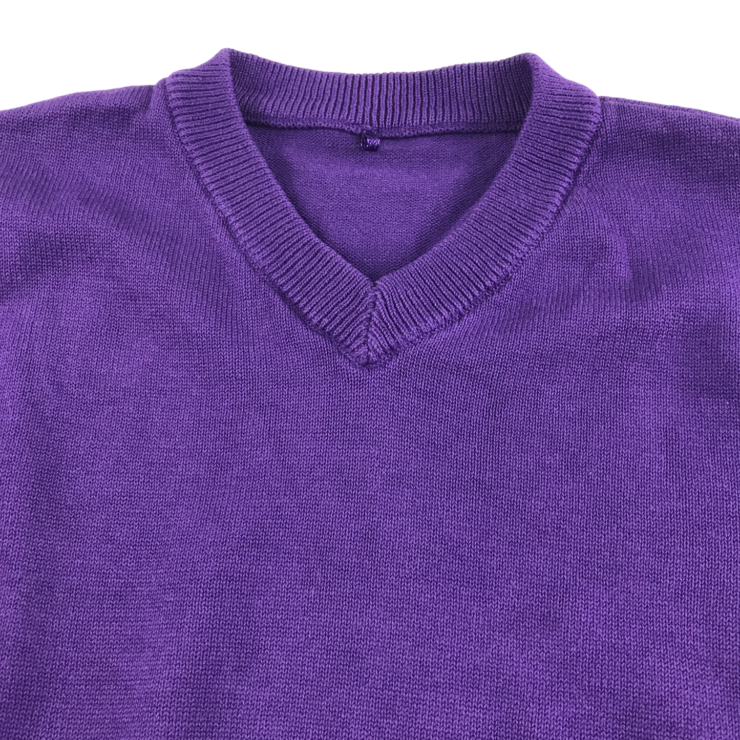 Purple v-neck school jumper