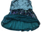 Next dress 7-8 years teal turquoise velvet top with sequin skirt
