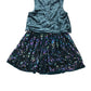 Next dress 7-8 years teal turquoise velvet top with sequin skirt