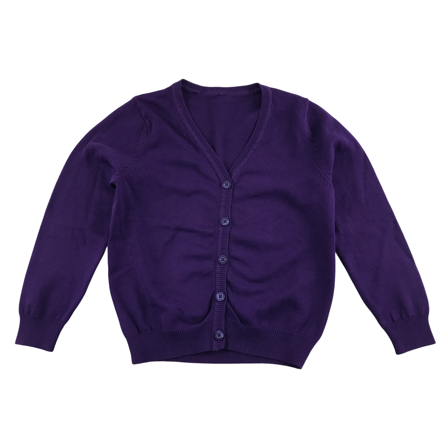 Purple girls plain school cardigan