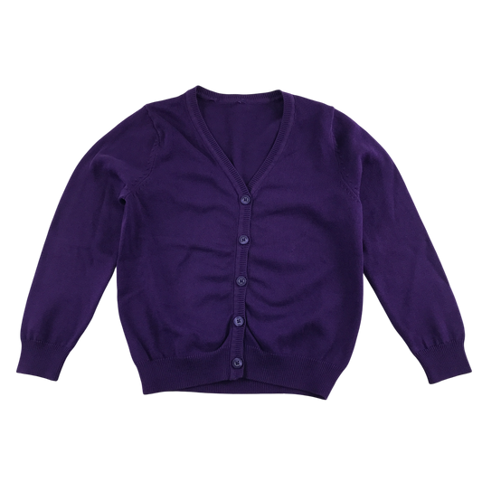 Purple school cardigan