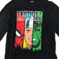 Primark t-shirt 9-10 years black Marvel superheroes long sleeve cotton