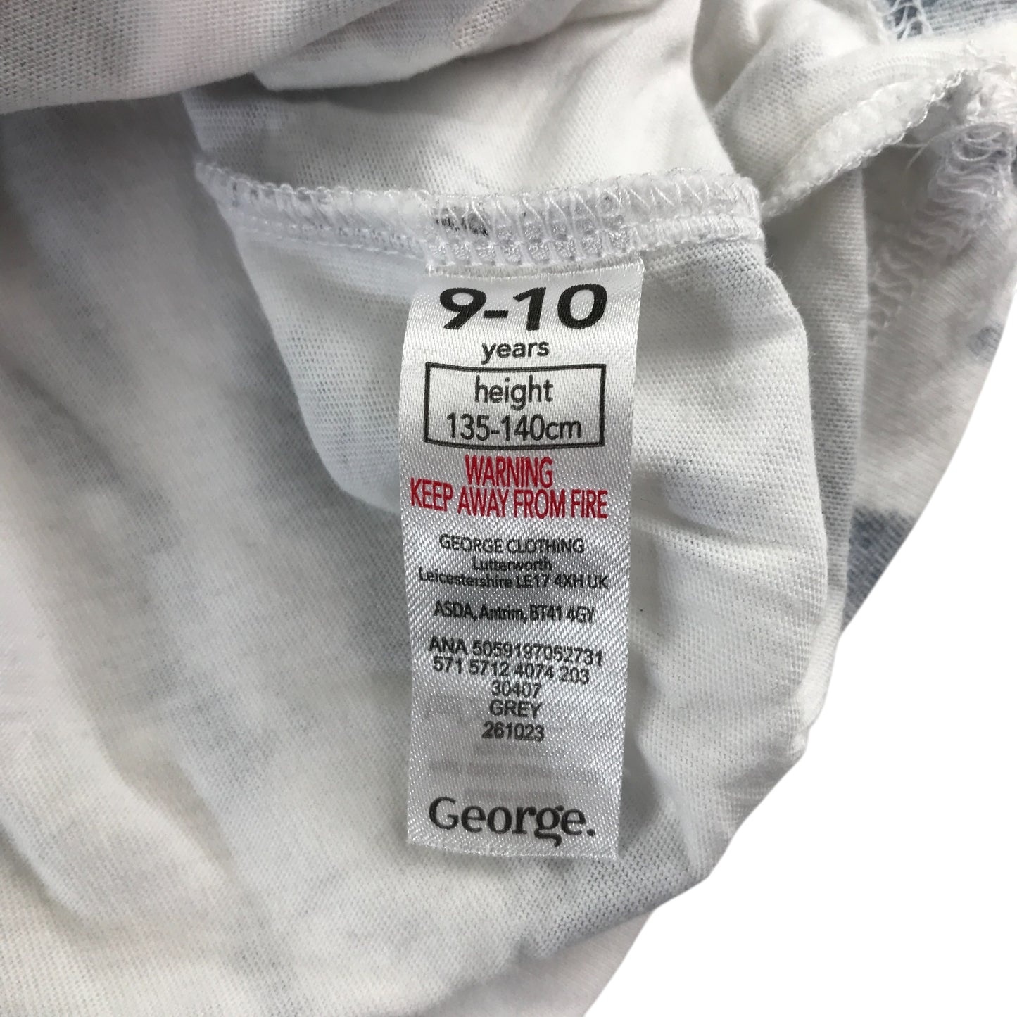 George t-shirt 9-10 years white Pokémon print short sleeve cotton