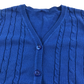 Royal blue girls cable knit school cardigan