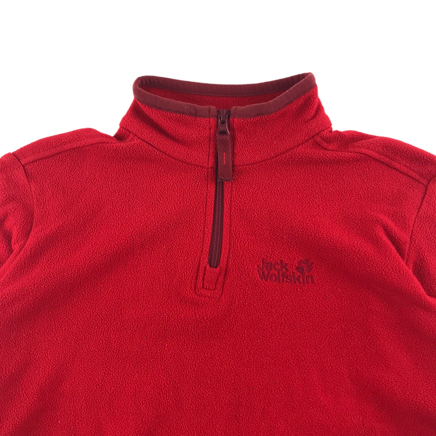 Jack Wolfskin Fleece Age 4 Red Quarter Zip