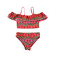 George Bikini Age 7 Orange and multicolour graphic pattern 2-piece set