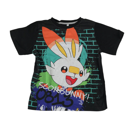 Pokémon t-shirt 9-10 years black Scorbunny short sleeve
