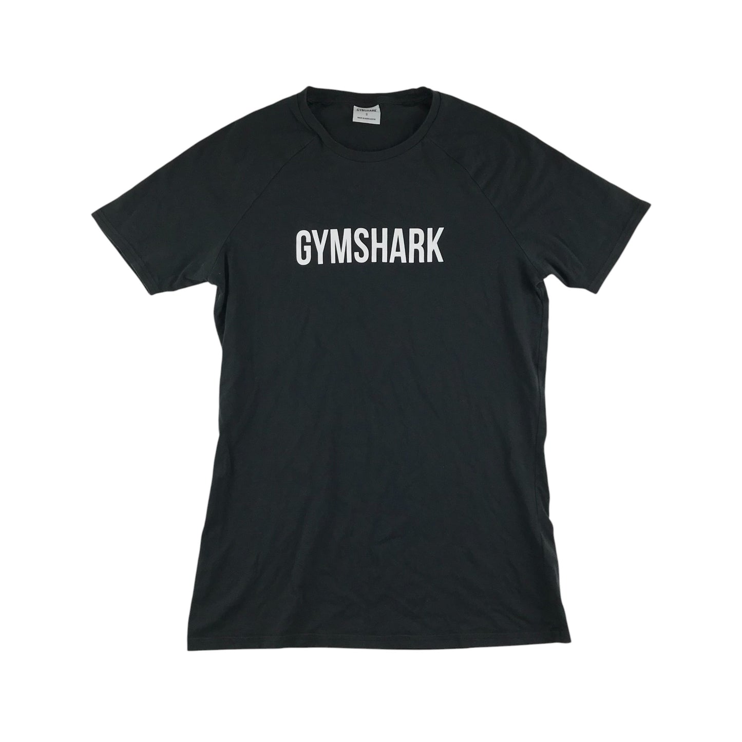 Gymshark t-shirt adult S black plain with logo