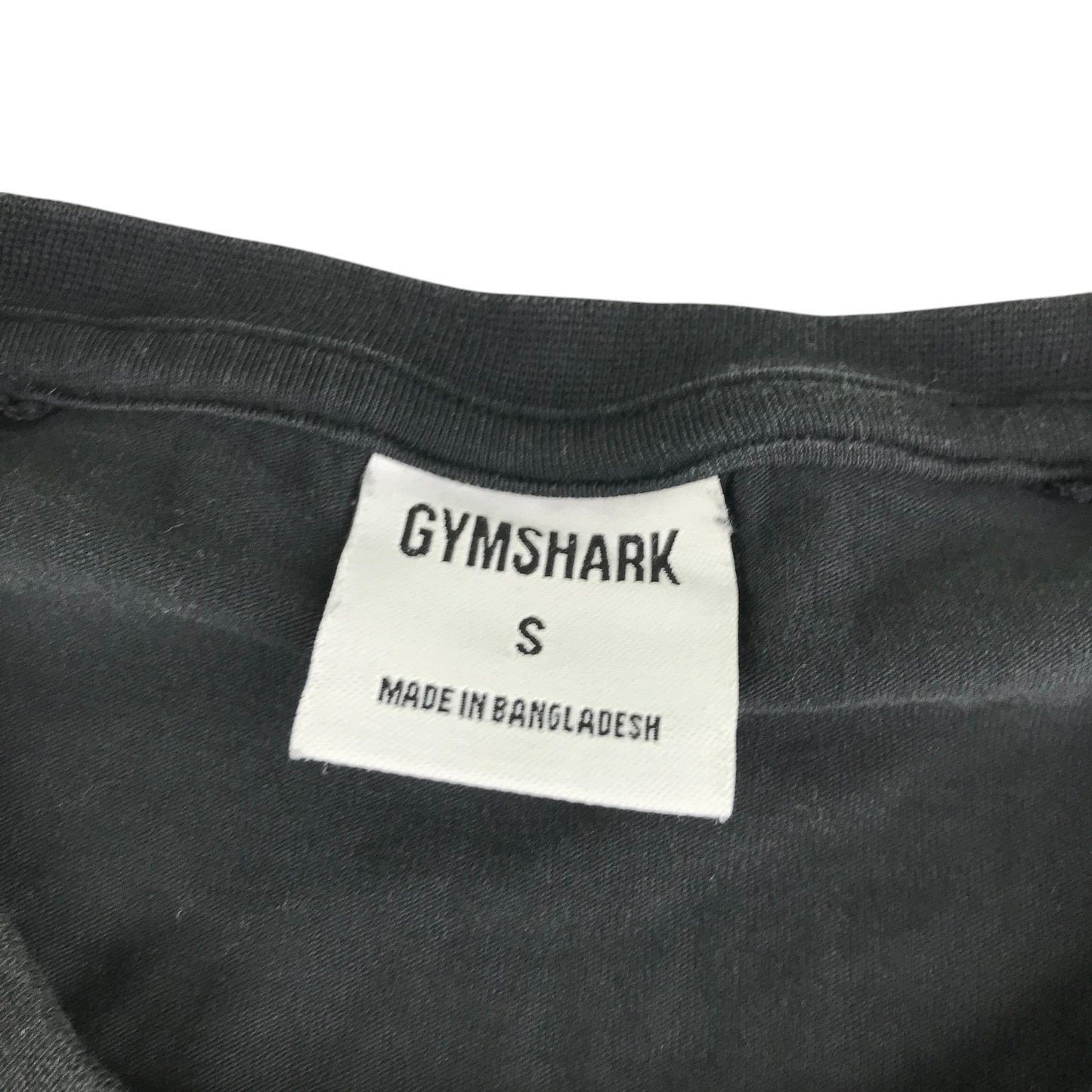 Gymshark t-shirt adult S black plain with logo