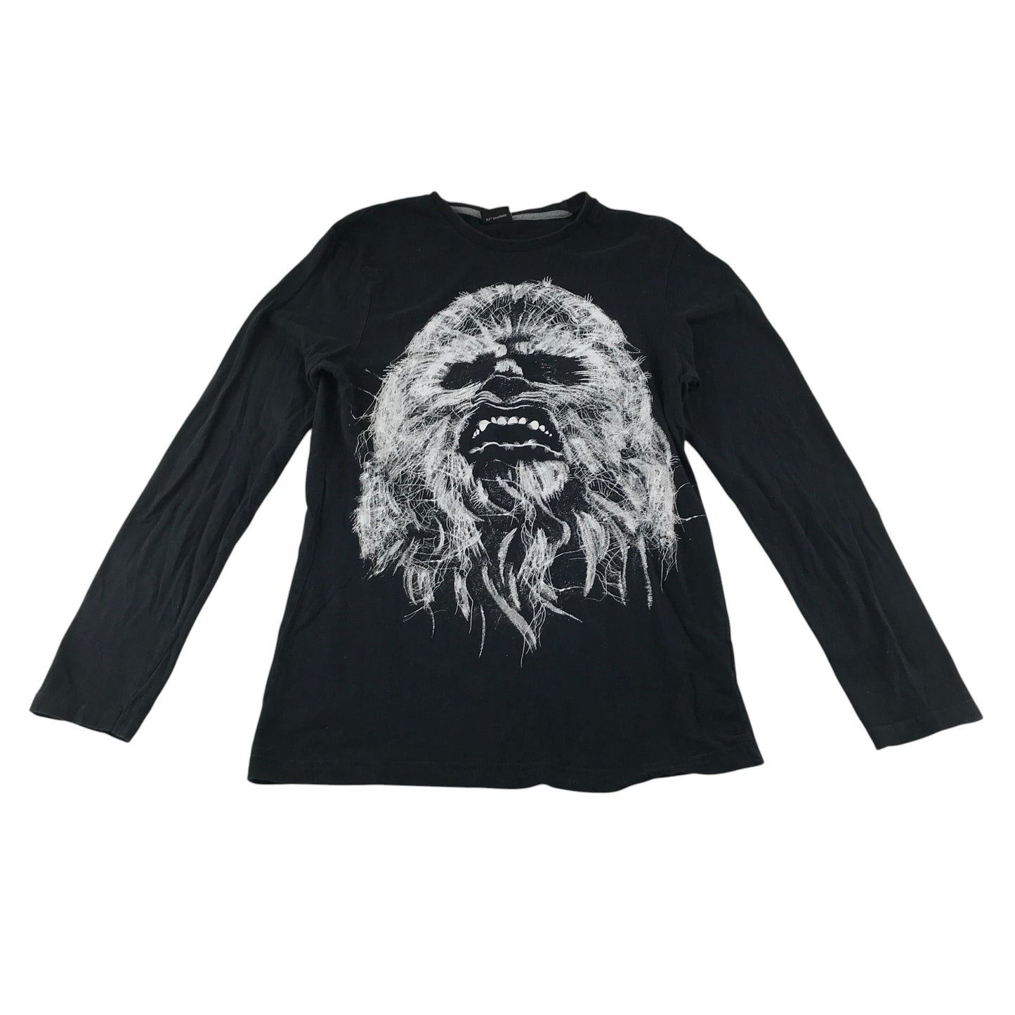 F&F t-shirt adult size XS black Chewbacca Star Wars long sleeve cotton