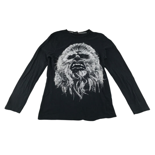 F&F t-shirt adult size XS black Chewbacca Star Wars long sleeve cotton