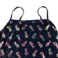 Primark Swimsuit Age 12 Navy Blue Sparkly Pine Apple 2-Piece Set