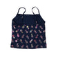 Primark Swimsuit Age 12 Navy Blue Sparkly Pine Apple 2-Piece Set