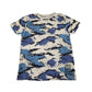 Next t-shirt 10-11 years blue and white graphic pattern short sleeve cotton