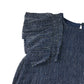 Mango dress 7-8 years navy blue sparkly A-line with frill sleeves