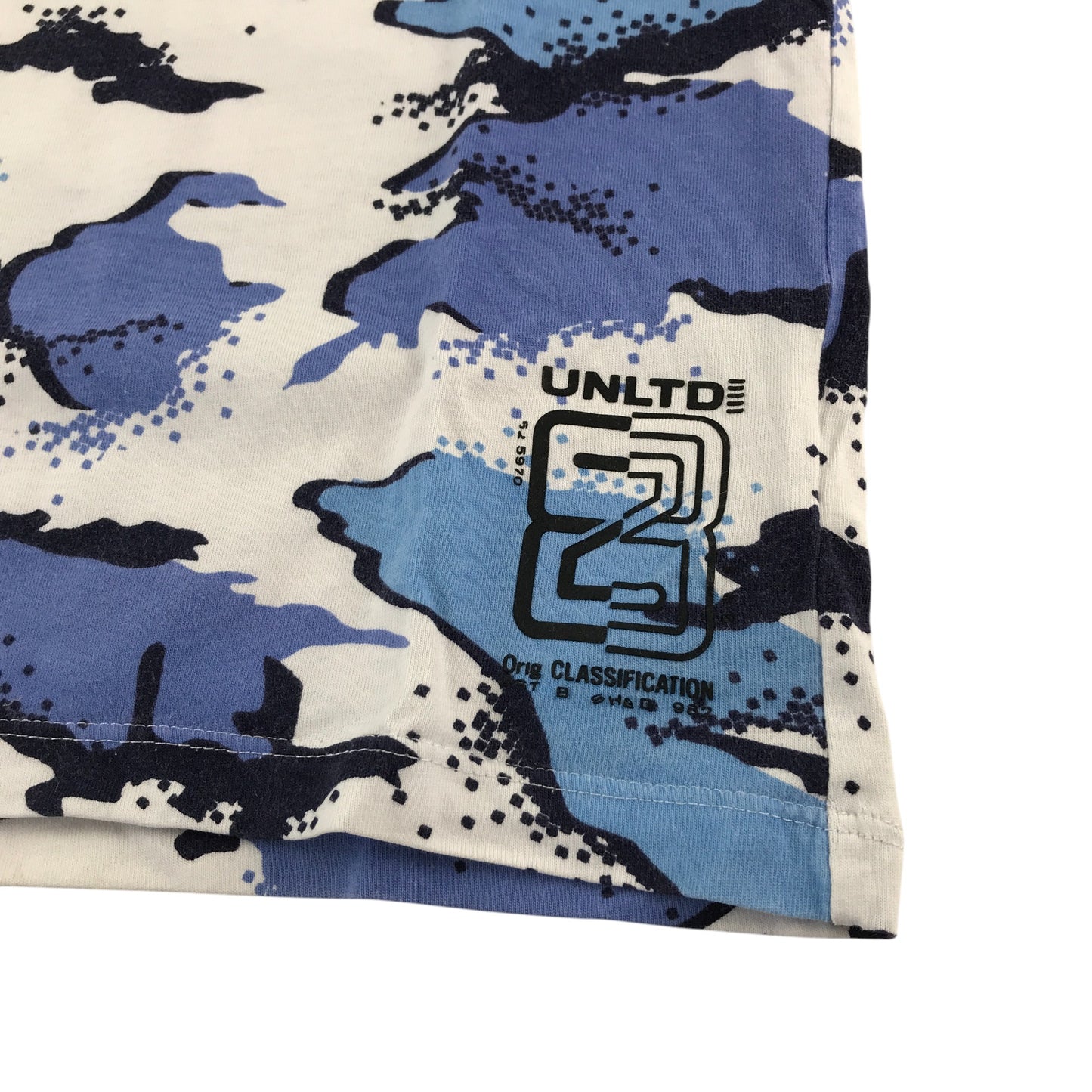 Next t-shirt 10-11 years blue and white graphic pattern short sleeve cotton