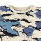 Next t-shirt 10-11 years blue and white graphic pattern short sleeve cotton