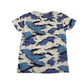 Next t-shirt 10-11 years blue and white graphic pattern short sleeve cotton