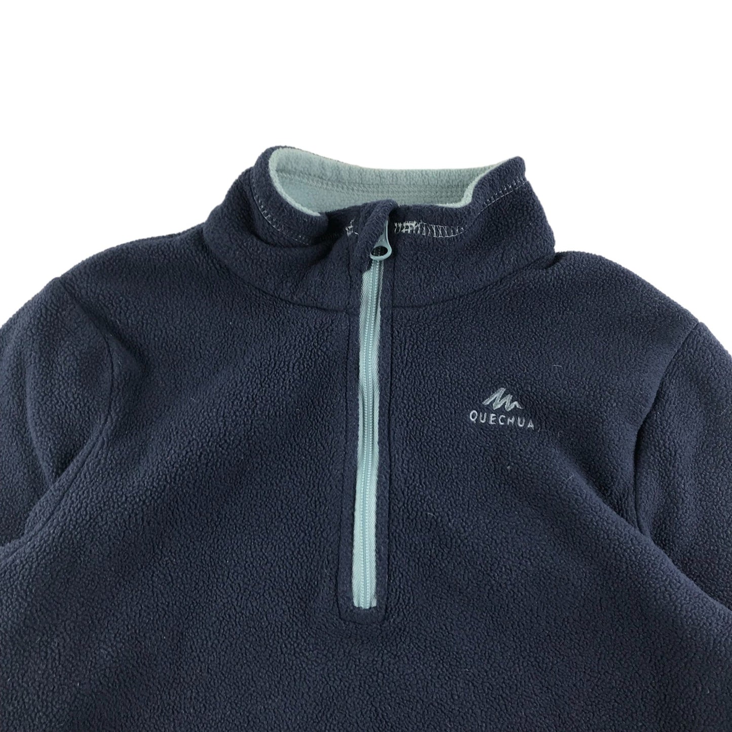 Quechua size 7 navy half zip fleece