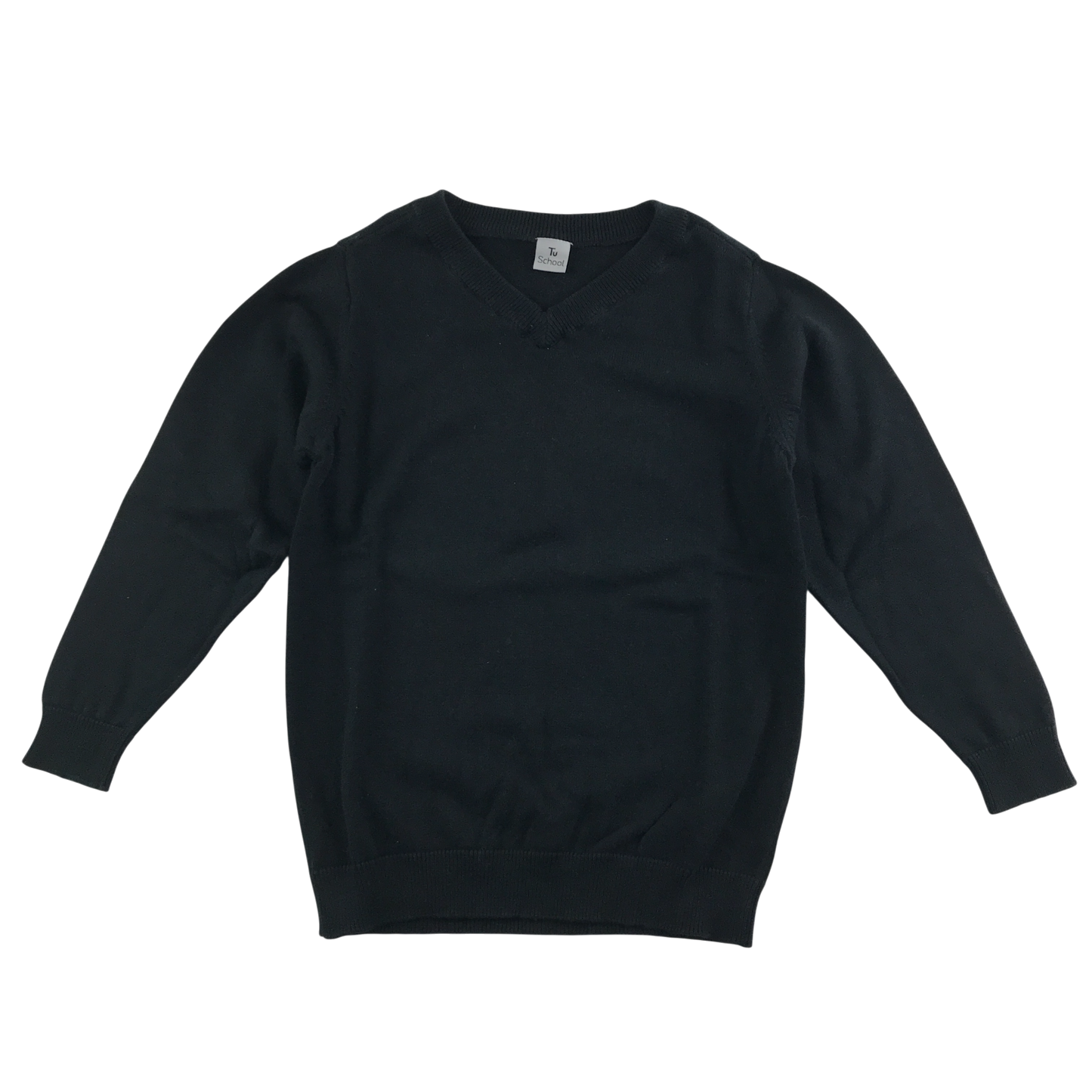 Black v-neck school jumper