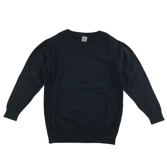 Black v-neck school jumper