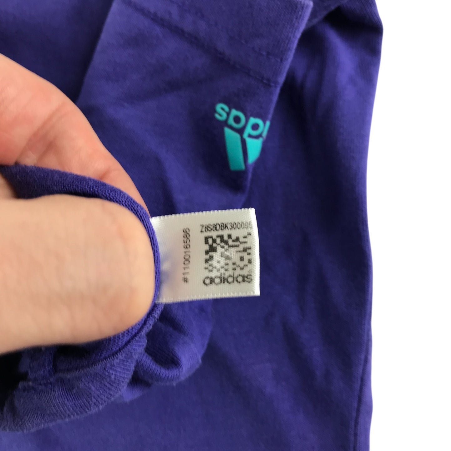 Adidas t-shirt 11-12 years purple short sleeve with logo