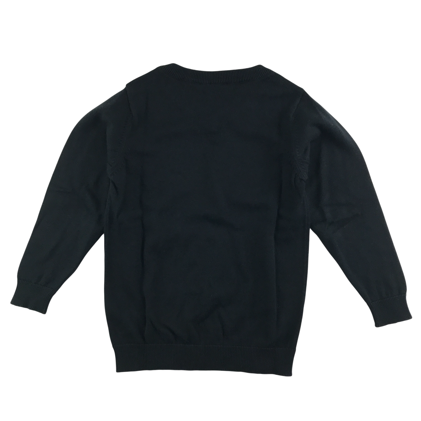 Black v-neck school jumper