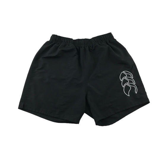 Canterbury shorts adult size S black plain elasticated waistband