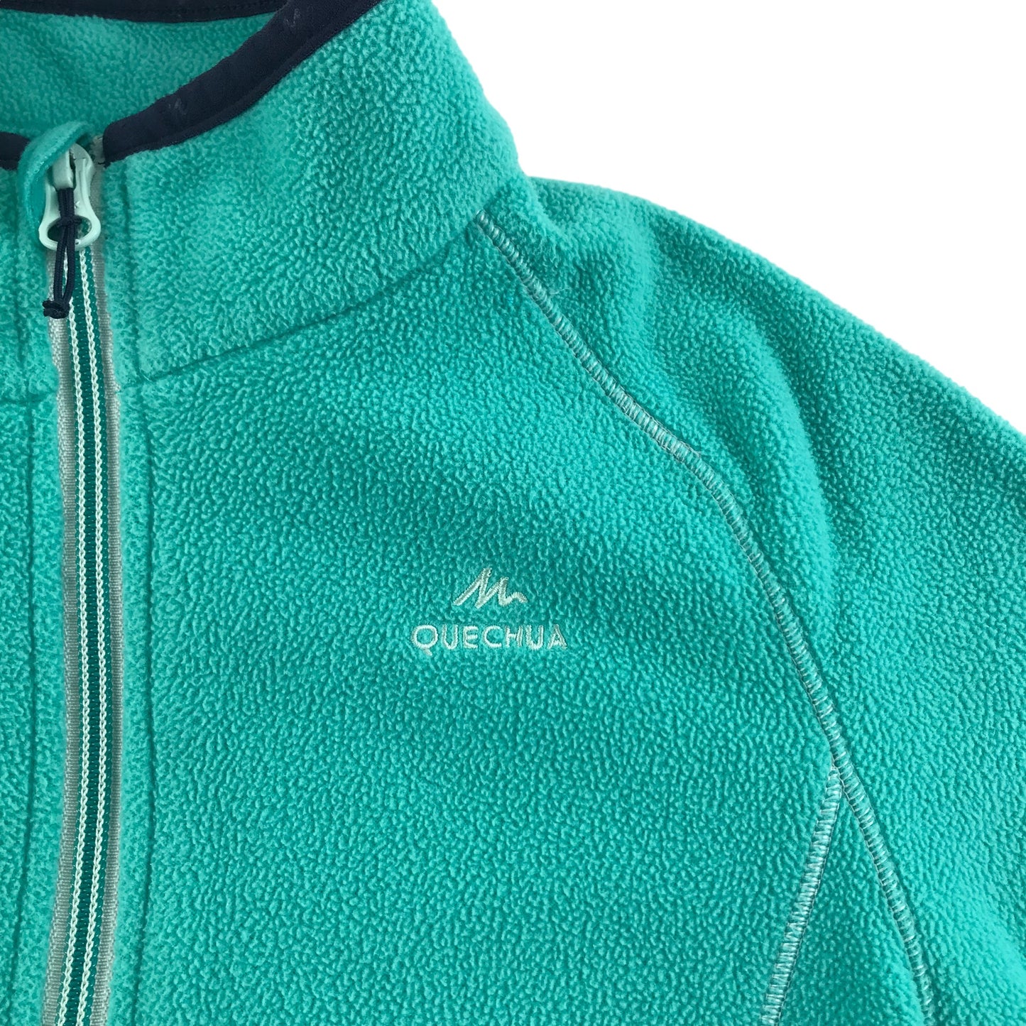 Quechua Fleece Age 8 Mint Blue Full zip with Pockets