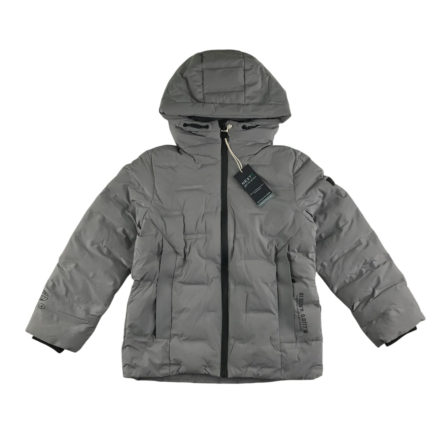 Next jacket 6-7 years grey puffer with hood