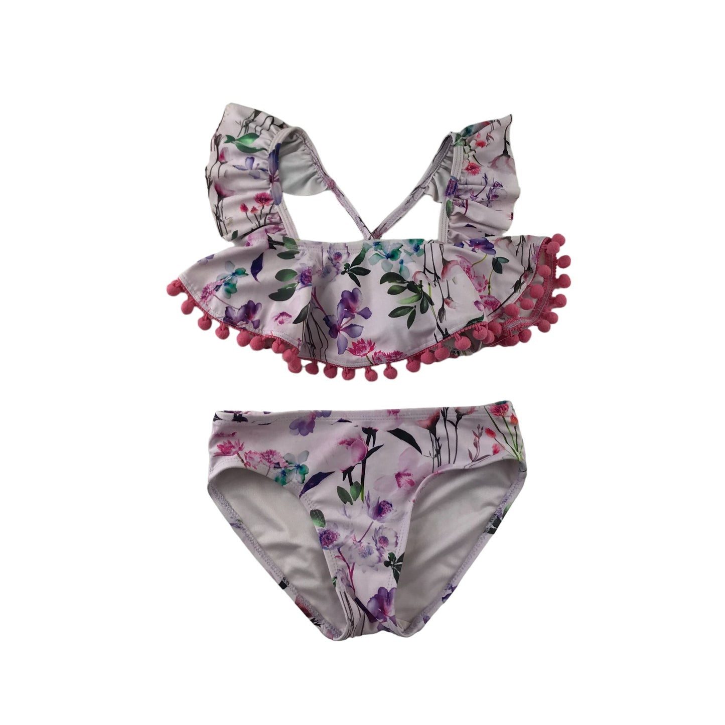 Next Bikini Age 6 Light Lilac Floral 2-piece Set