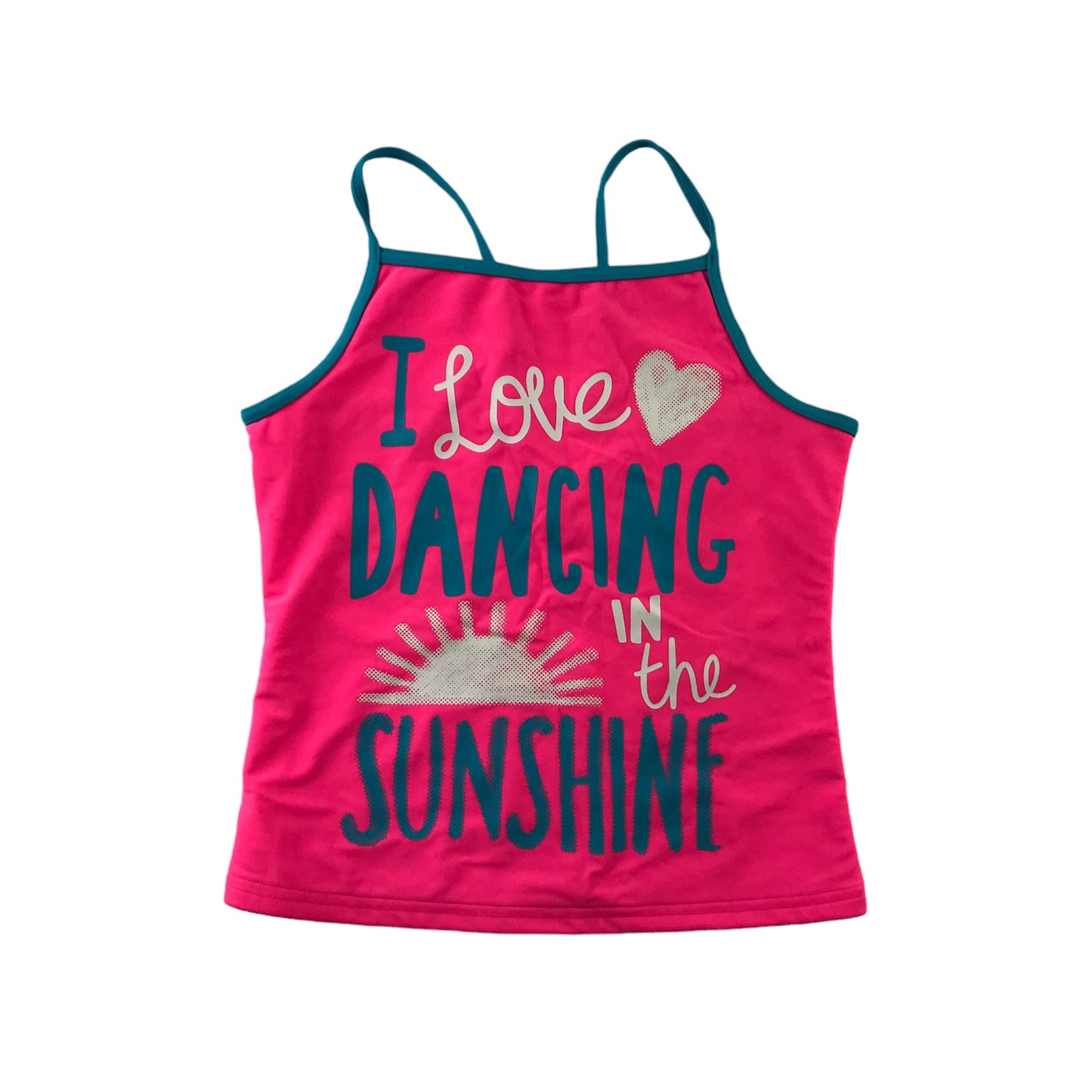 George Swim Top Age 10 Pink I Love Dancing in The Sunshine